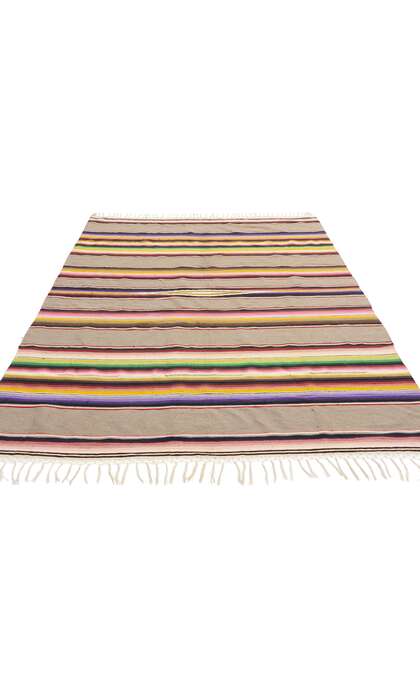 4 x 7 Vintage Mexican Saltillo Serape Blanket 78788