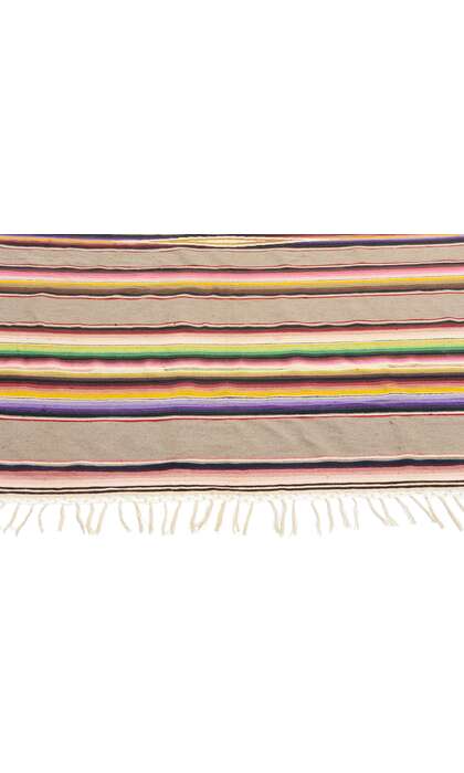4 x 7 Vintage Mexican Saltillo Serape Blanket 78788