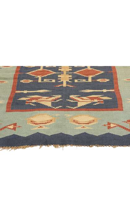3 x 5 Vintage Oltenian Romanian Bird Kilim Rug 78789