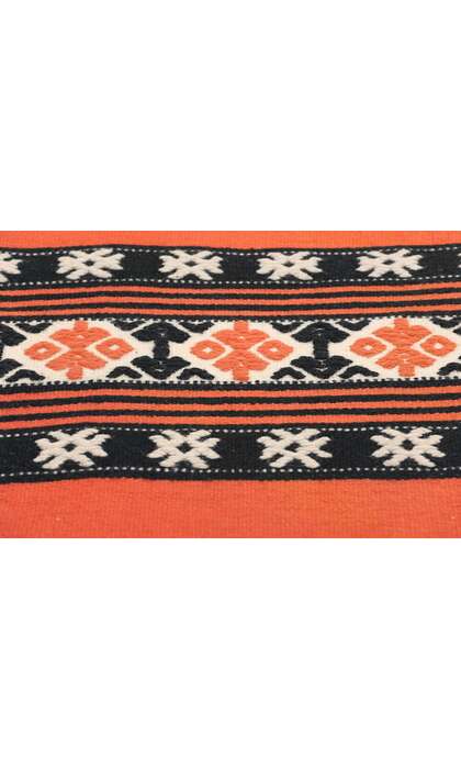 1 x 4 Vintage Orange Greek Kilim Rug 78797