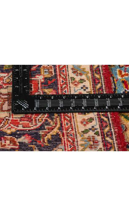 10 x 13 Vintage Red Persian Tabriz Rug 78814