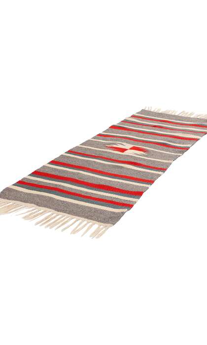 2 x 5 Vintage Rio Grande Chimayo Banded Blanket 78791