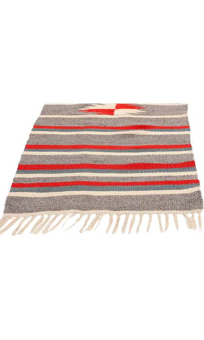 2 x 5 Vintage Rio Grande Chimayo Banded Blanket 78791