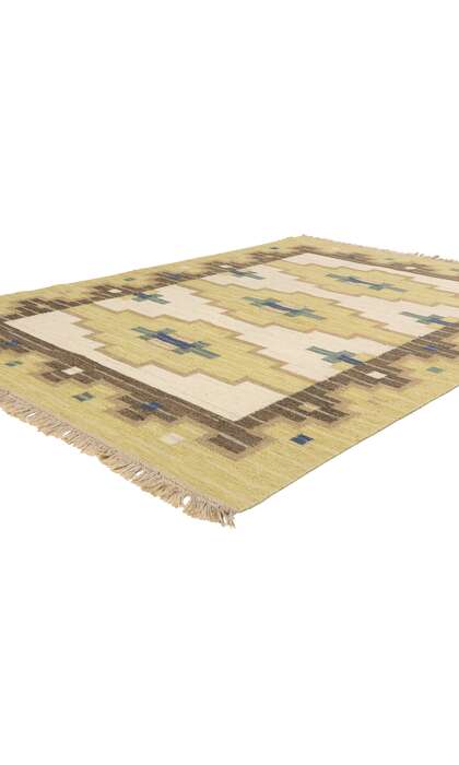 6 x 8 Vintage Swedish Rollakan Rug Signed GK 78821