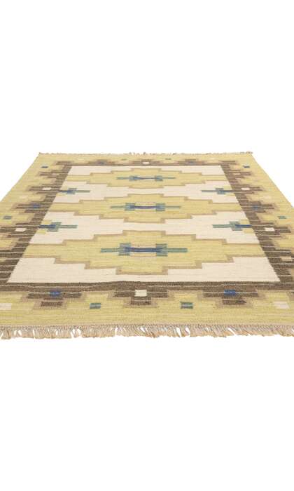 6 x 8 Vintage Swedish Rollakan Rug Signed GK 78821