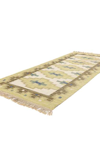 3 x 8 Vintage Swedish Rollakan Rug Signed GK 78820