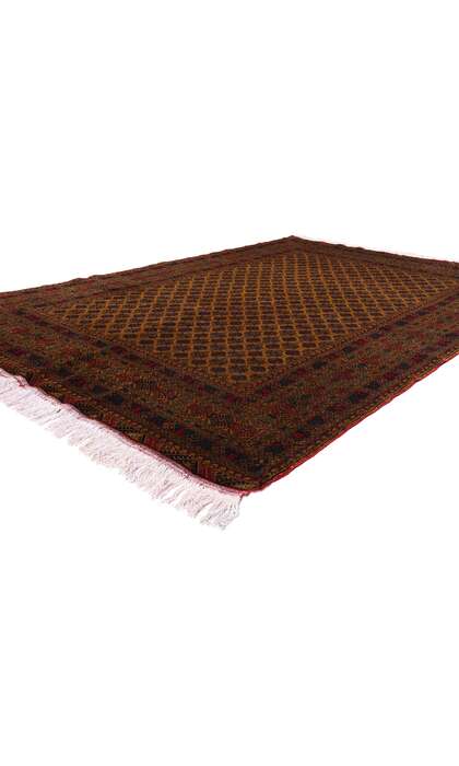 6 x 9 Vintage Turkoman Afghan Rug 78811