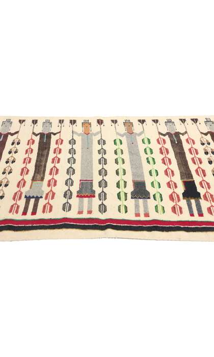 3 x 5 Vintage Yeibichai Navajo Rug 78812