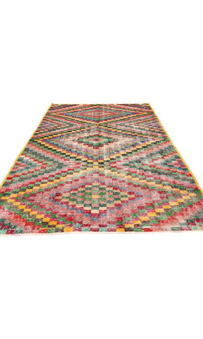 4 x 9 Zeki Muren Distressed Vintage Turkish Sivas Rug 53294