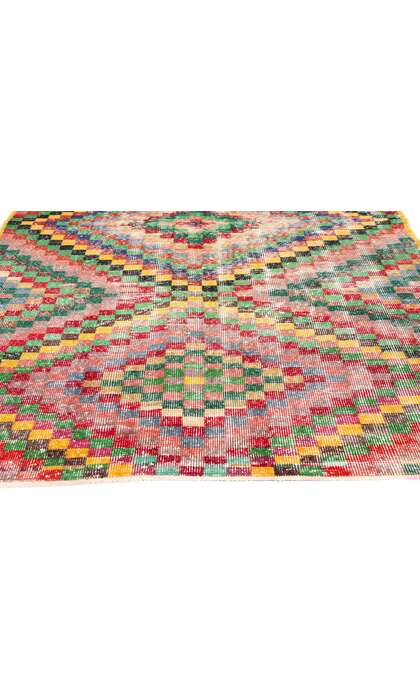 4 x 9 Zeki Muren Distressed Vintage Turkish Sivas Rug 53294