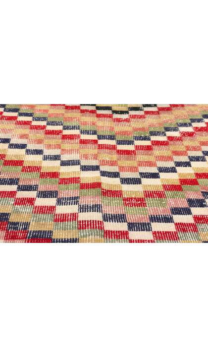 5 x 7 Zeki Muren Distressed Vintage Turkish Sivas Rug 53323