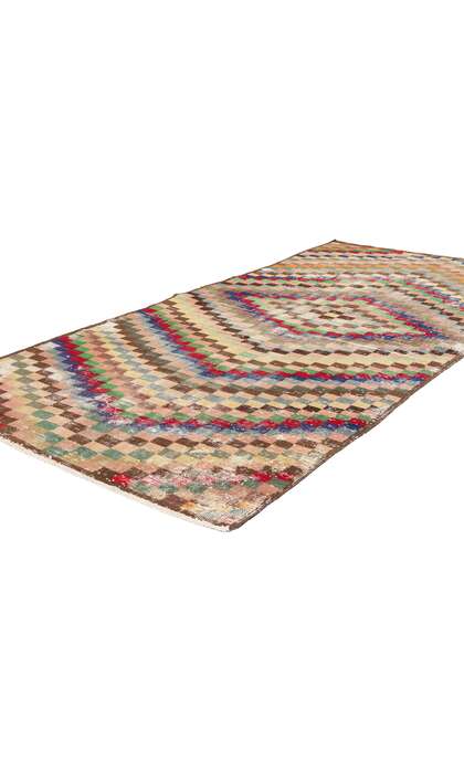 3 x 7 Zeki Muren Distressed Vintage Turkish Sivas Rug 53354