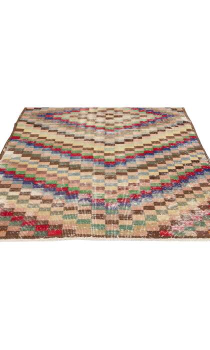 3 x 7 Zeki Muren Distressed Vintage Turkish Sivas Rug 53354