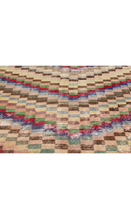 3 x 7 Zeki Muren Distressed Vintage Turkish Sivas Rug 53354