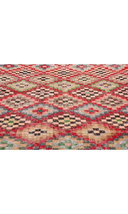 4 x 7 Zeki Muren Distressed Vintage Turkish Sivas Rug 53283