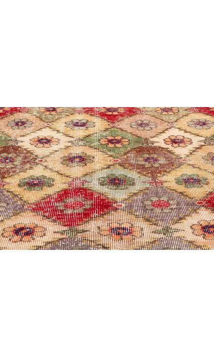 4 x 7 Zeki Muren Distressed Vintage Turkish Sivas Rug 53332