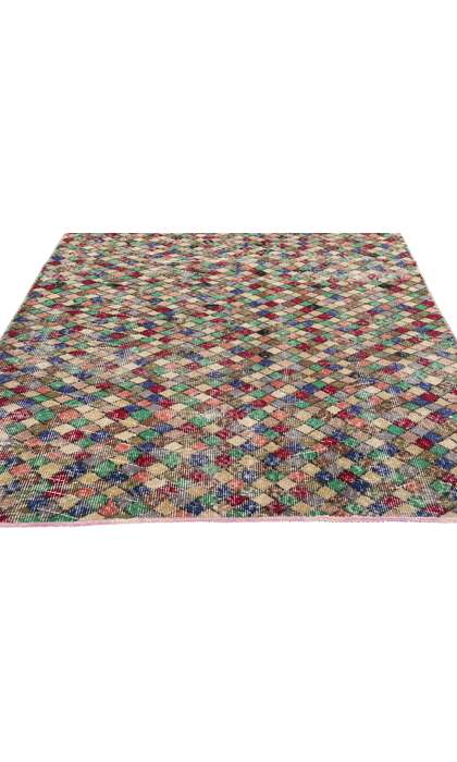 4 x 9 Zeki Muren Distressed Vintage Turkish Sivas Rug 53320