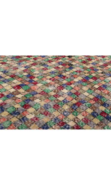 4 x 9 Zeki Muren Distressed Vintage Turkish Sivas Rug 53320