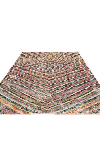 5 x 8 Zeki Muren Distressed Vintage Turkish Sivas Rug 53309