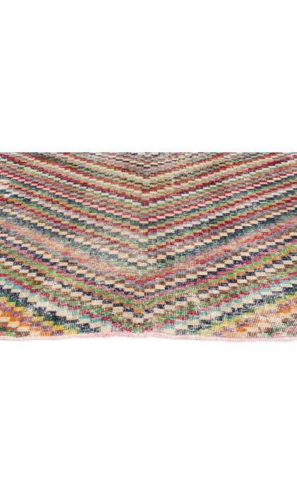 5 x 8 Zeki Muren Distressed Vintage Turkish Sivas Rug 53309