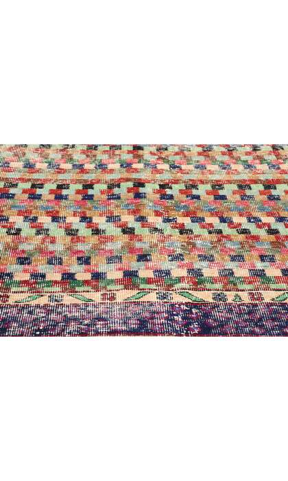 5 x 9 Zeki Muren Distressed Vintage Turkish Sivas Rug 53311