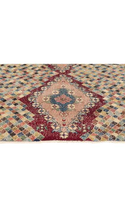 5 x 9 Zeki Muren Distressed Vintage Turkish Sivas Rug 53336