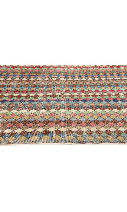 5 x 9 Zeki Muren Distressed Vintage Turkish Sivas Rug 53333