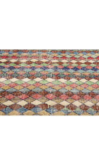 5 x 9 Zeki Muren Distressed Vintage Turkish Sivas Rug 53333