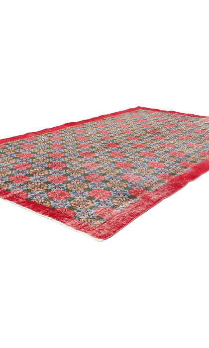 5 x 9 Zeki Muren Distressed Vintage Turkish Sivas Rug 53375