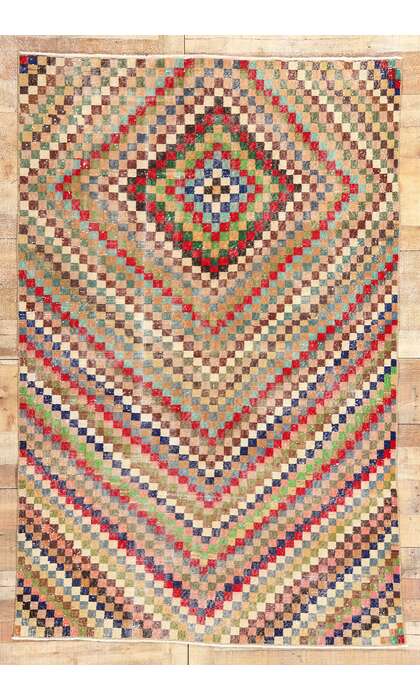 5 x 8 Zeki Muren Vintage Turkish Sivas Rug 53308