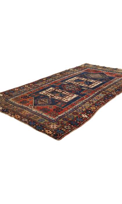 4 x 6 Antique Caucasian Kazak Rug 78786