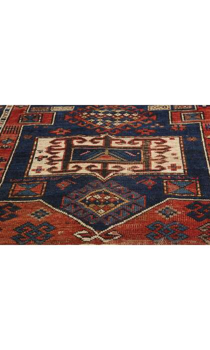 4 x 6 Antique Caucasian Kazak Rug 78786