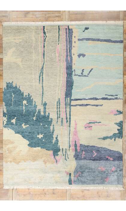 9 x 12 Abstract Biophilic Moroccan Rug 31275