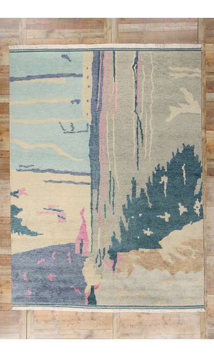 9 x 12 Abstract Biophilic Moroccan Rug 31280