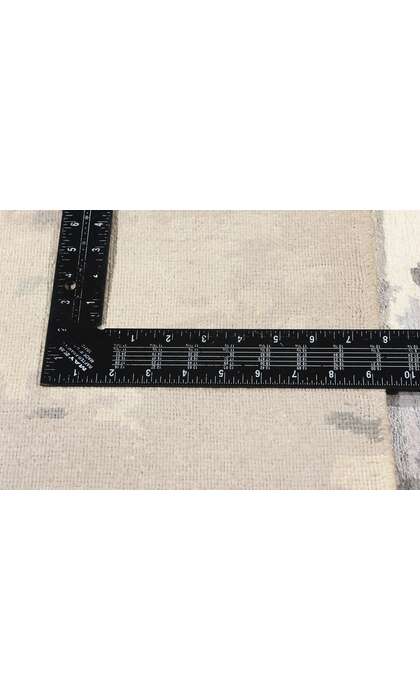 8 x 10 Contemporary Abstract Erased Silk Damask Rug 31137