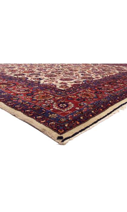 10 x 14 Antique Ivory Persian Mashhad Rug 74041