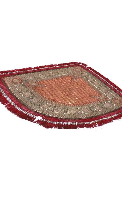 3 x 4 Antique Embroidered Rajasthan Throw 74898