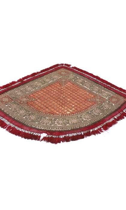 3 x 4 Antique Embroidered Rajasthan Throw 74898