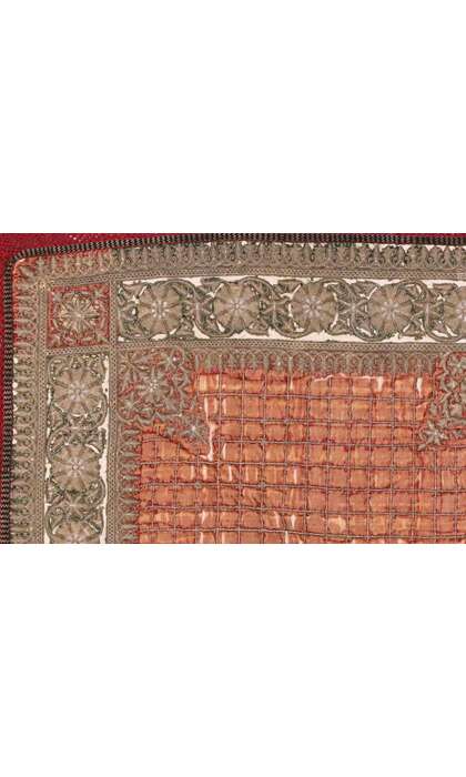 3 x 4 Antique Embroidered Rajasthan Throw 74898