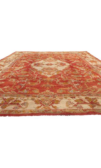 12 x 16 Antique Red Turkish Oushak Rug 76656