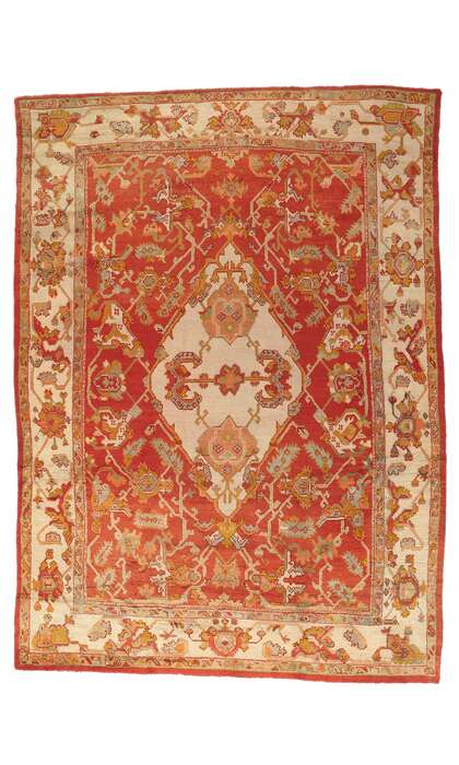 12 x 16 Antique Red Turkish Oushak Rug 76656