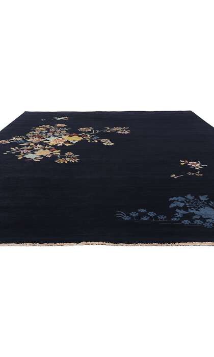9 x 12 Modern Blue Chinese Art Deco Rug 31087