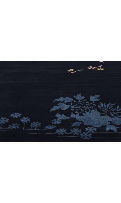 9 x 12 Modern Blue Chinese Art Deco Rug 31087