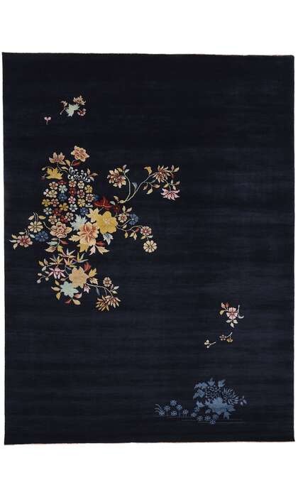 9 x 12 Modern Blue Chinese Art Deco Rug 31087