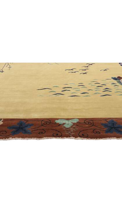 9 x 12 Modern Chinese Art Deco Pictorial Rug 31320