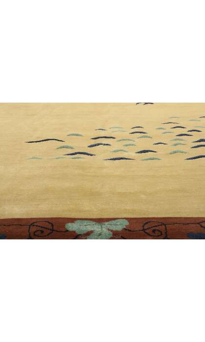 9 x 12 Modern Chinese Art Deco Pictorial Rug 31320