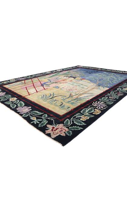 9 x 12 Modern Chinese Art Deco Pictorial Rug 31321