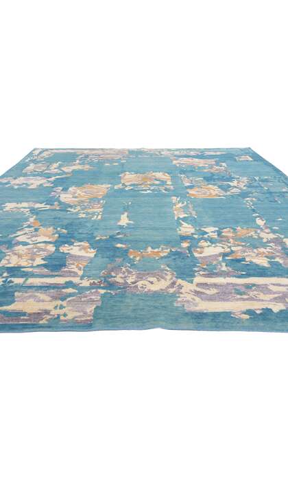9 x 12 Blue Contemporary Abstract Rug 31043
