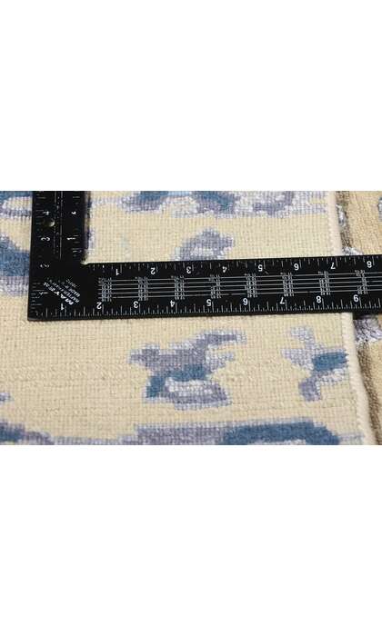 9 x 12 Contemporary Abstract High-Low Wool and Silk Rug 31046