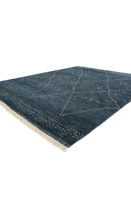 8 x 10 Dark Blue Bohemian Moroccan Rug 31243